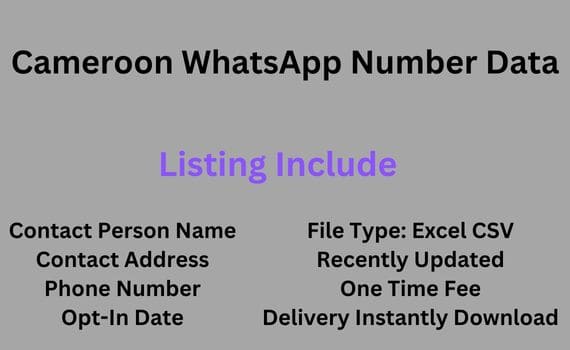 喀麦隆 WhatsApp 号码数据