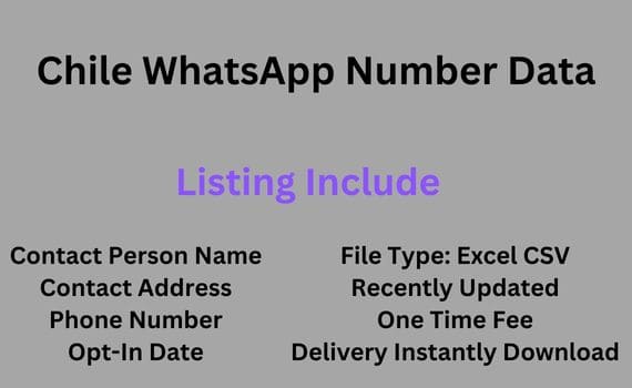 智利 WhatsApp 号码数据