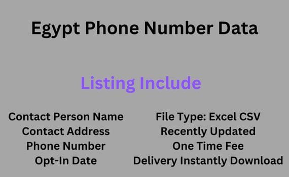 埃及手机号码数据​