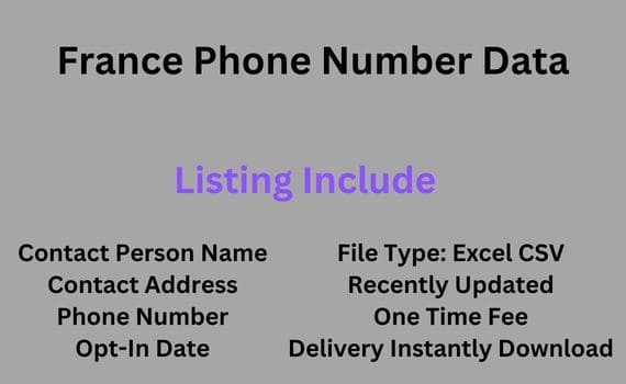法国手机号码数据​