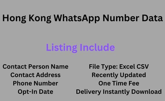 香港 WhatsApp 号码数据