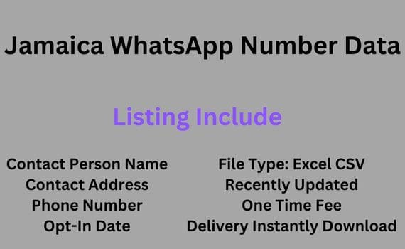 牙买加 WhatsApp 号码数据