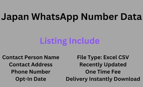 日本 WhatsApp 号码数据