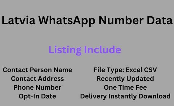 拉脱维亚 WhatsApp 号码数据
