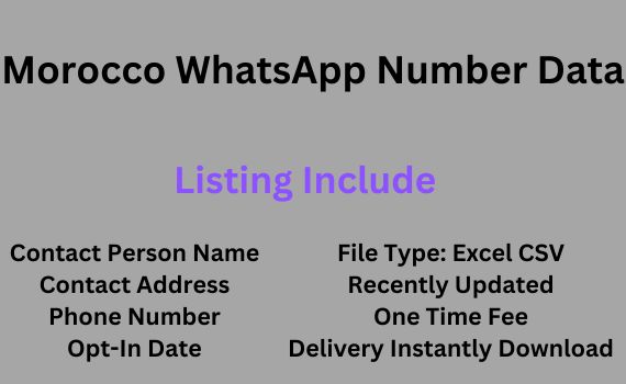 摩洛哥 WhatsApp 号码数据