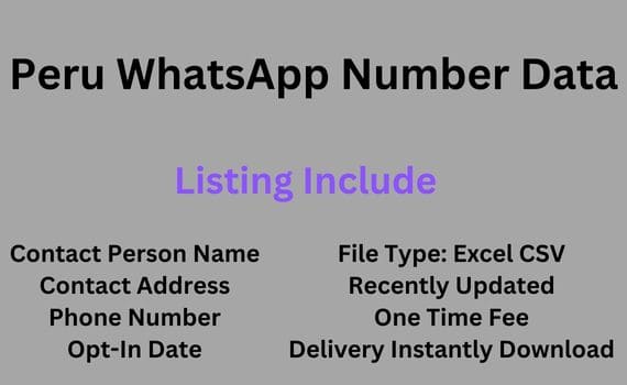 秘鲁 WhatsApp 号码数据