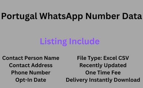 葡萄牙 WhatsApp 号码数据