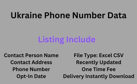 乌克兰手机号码数据​