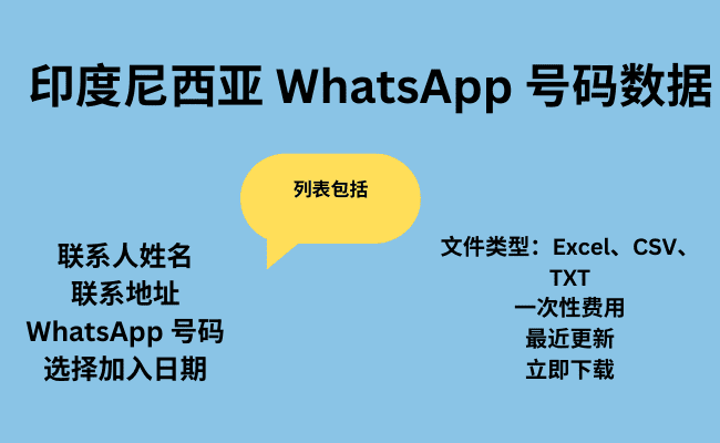 印度 WhatsApp 号码数据